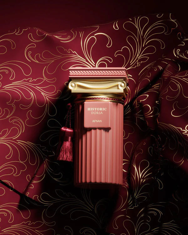 Unisex EDP 100 ML Make your evenings extra special with perfectly balanced, strong yet sweet #CraftedByAfnan Historic Doria new scent. Get, try and enjoy! PERFUME NOTES Top Notes: Orange Blossom, Lemon Zest Bitter and Raspberry Middle Notes: Tuberose, Mandarian, Jasmine and Ambroxan Base Notes: Musk, Woody and Jasmine Sambac